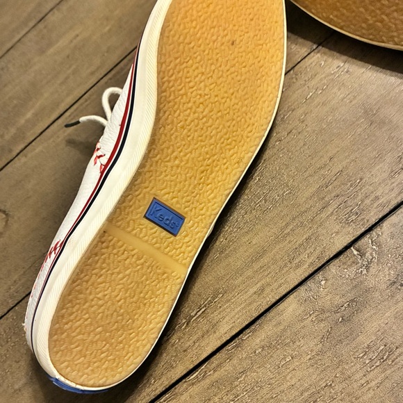 Keds Champion Pennant Leather Lace Up Sneakers Tennis Shoes 8 Like New - Picture 11 of 13